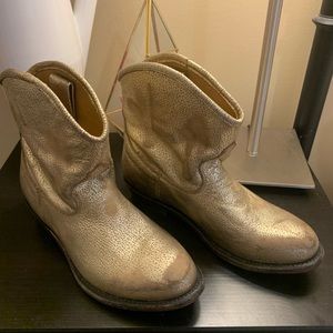ASH Gold tone cowboy boots